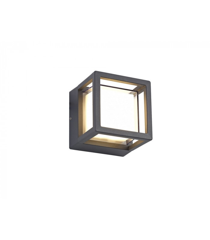 Square Downlight, 1 x 6W LED, 3000K, 360lm, IP54, Anthracite
