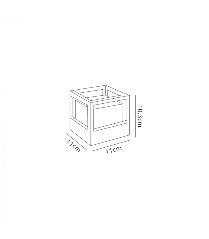 Square Downlight, 1 x 6W LED, 3000K, 360lm, IP54, Anthracite