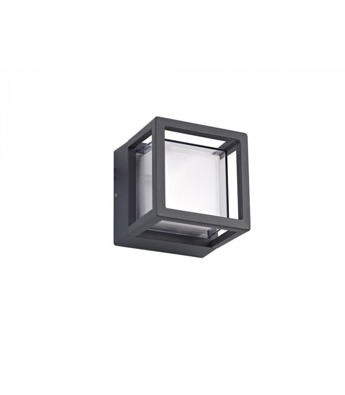 Square Downlight, 1 x 6W LED, 3000K, 360lm, IP54, Anthracite