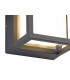 Square Downlight, 1 x 6W LED, 3000K, 360lm, IP54, Anthracite