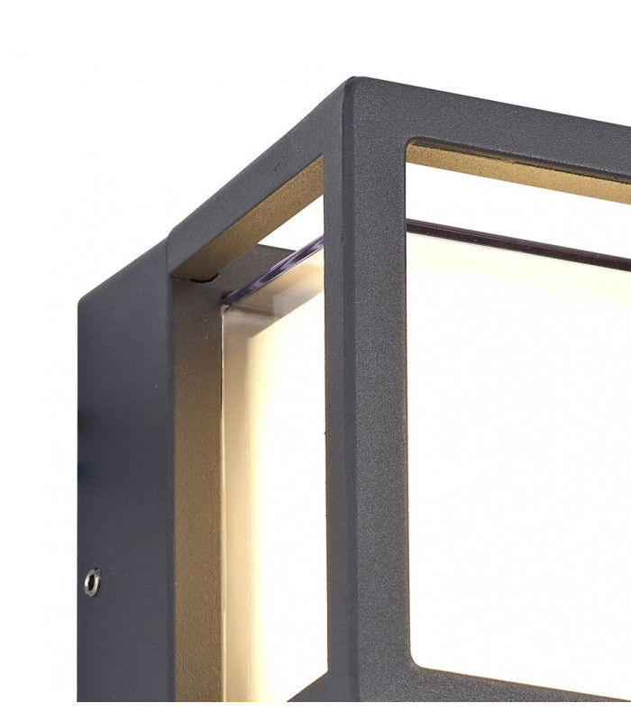 Square Downlight, 1 x 6W LED, 3000K, 360lm, IP54, Anthracite