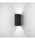 LED 1 Light Outdoor Large Up Down Wall Light Textured Black IP65