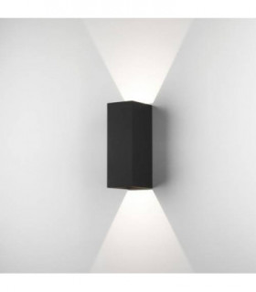 LED 1 Light Outdoor Large Up Down Wall Light Textured Black IP65