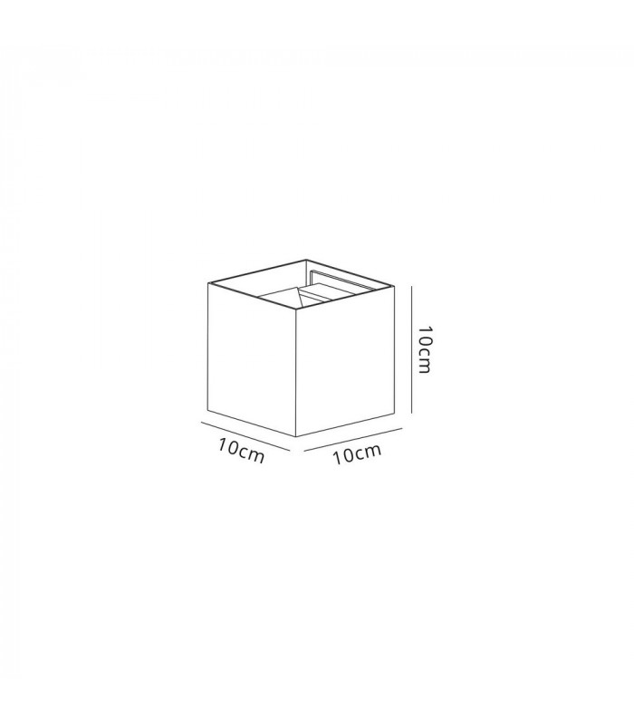 Up & Downward Lighting Wall Lamp, 2 x 3W LED, 3000K, 400lm, IP54, Black, Silver