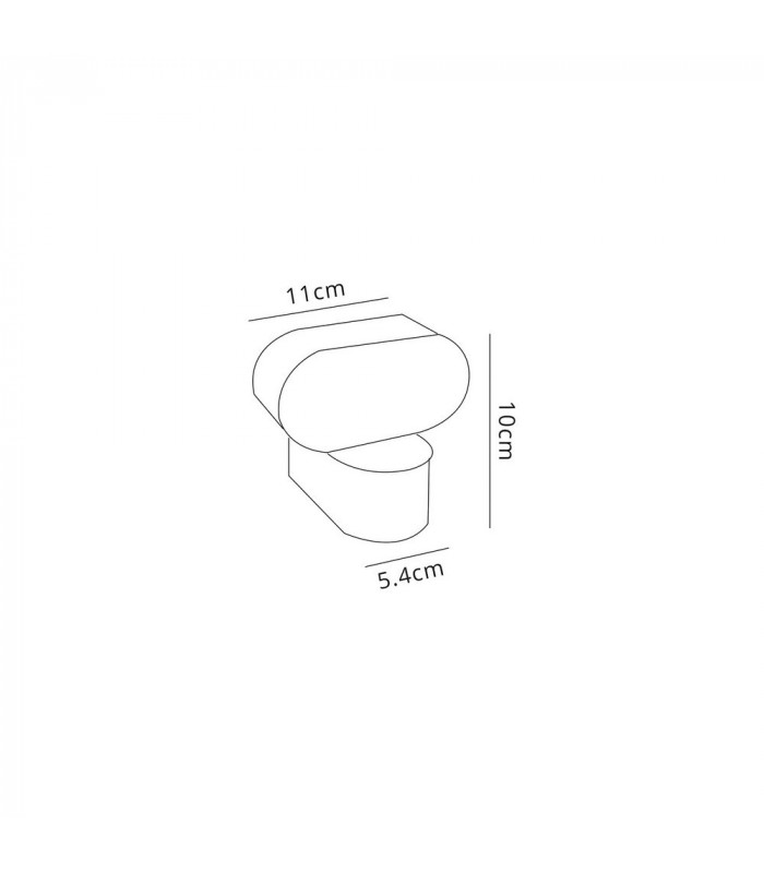 1 Light Adjustable Wall Lamp, 1 x 6W LED, 3000K, 400lm, IP54, Anthracite