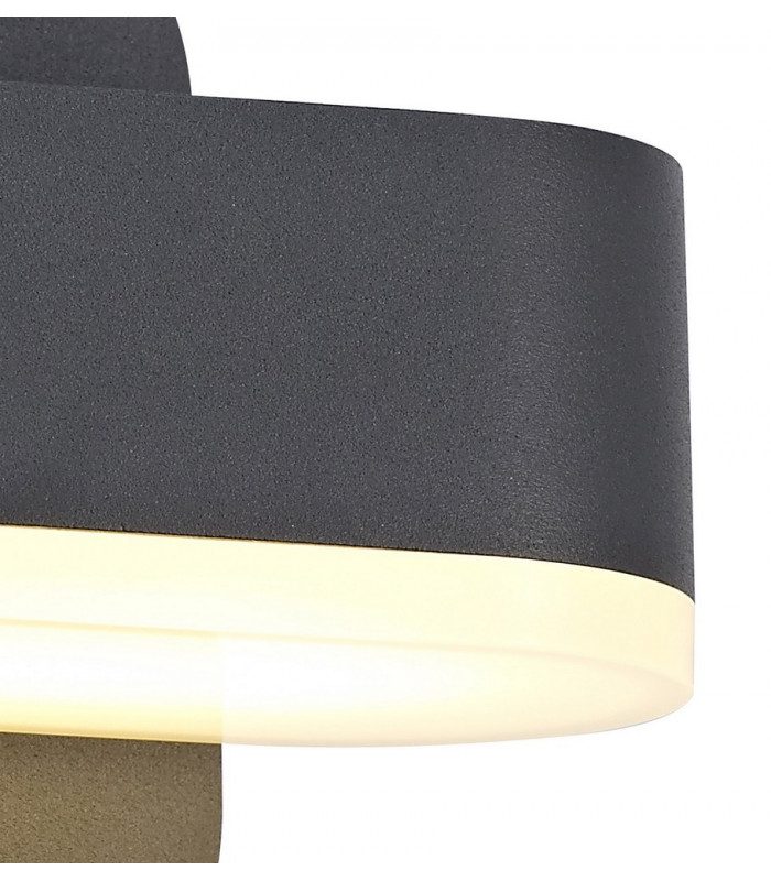 1 Light Adjustable Wall Lamp, 1 x 6W LED, 3000K, 400lm, IP54, Anthracite