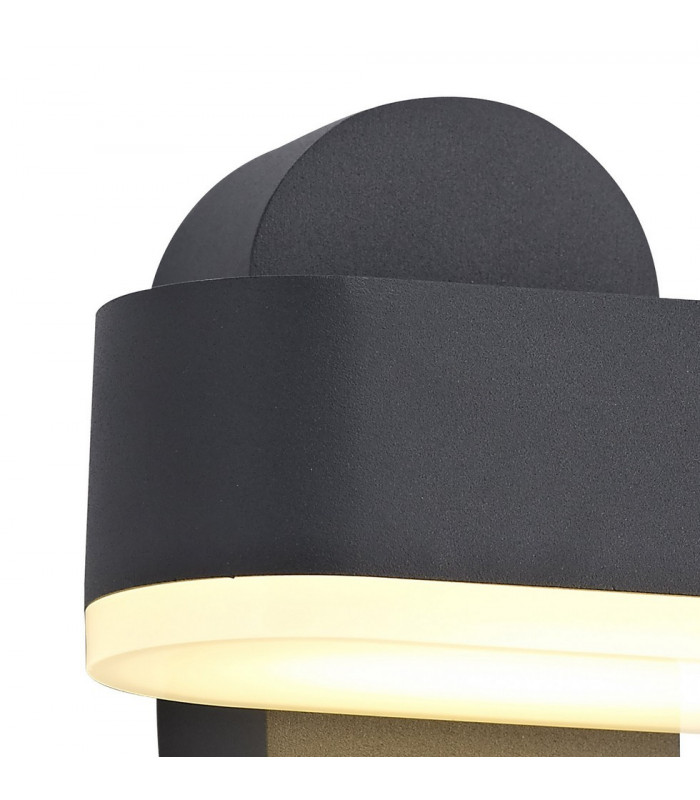 1 Light Adjustable Wall Lamp, 1 x 6W LED, 3000K, 400lm, IP54, Anthracite