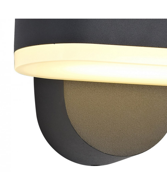 1 Light Adjustable Wall Lamp, 1 x 6W LED, 3000K, 400lm, IP54, Anthracite
