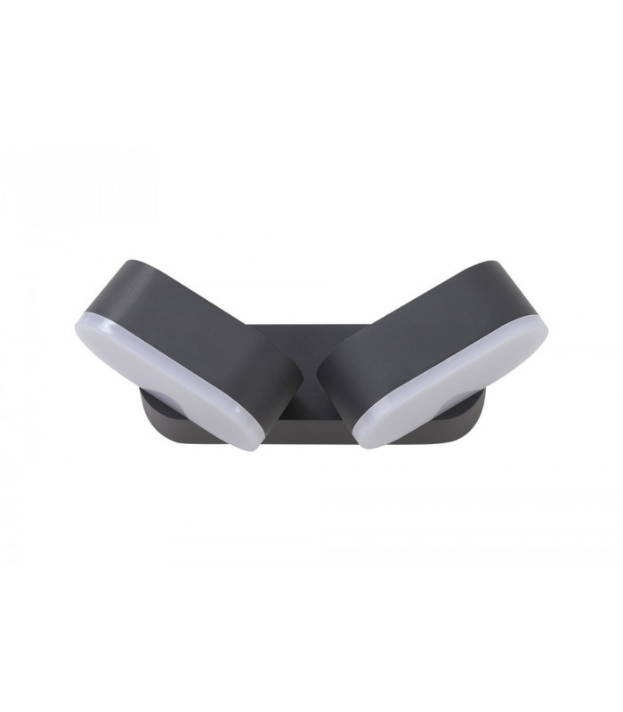 2 Light Adjustable Wall Lamp, 2 x 6W LED, 3000K, 780lm, IP54, Anthracite