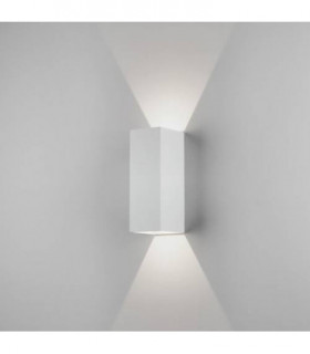 LED 1 Light Outdoor Large Up Down Wall Light Textured White IP65
