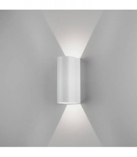 LED 1 Light Outdoor Large Up Down Wall Light Textured White IP65