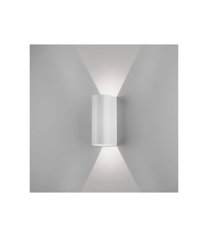 LED 1 Light Outdoor Large Up Down Wall Light Textured White IP65