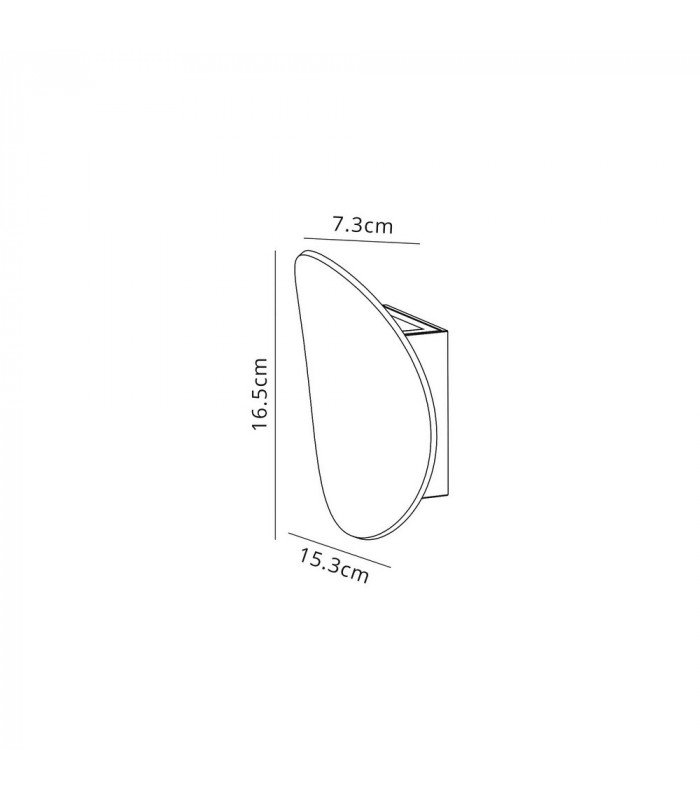 Flush Wall Lamp, 1 x 6W LED, 3000K, 700lm, IP54, Anthracite