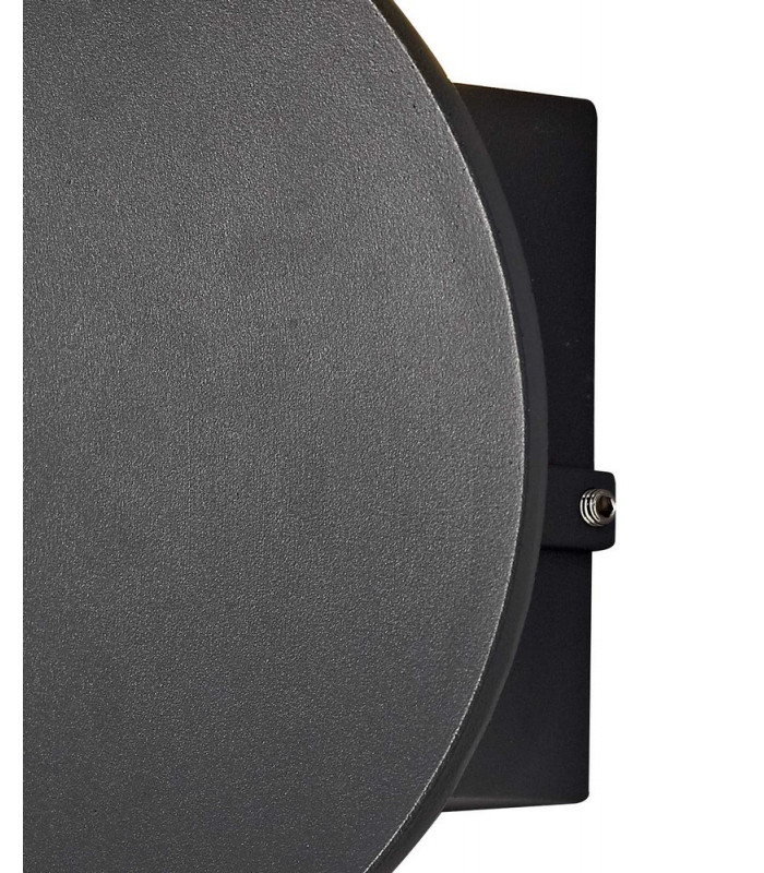 Flush Wall Lamp, 1 x 6W LED, 3000K, 700lm, IP54, Anthracite