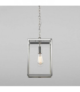 1 Light Outdoor Ceiling Pendant Light Polished Nickel, E27