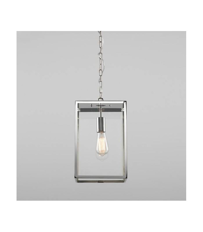 1 Light Outdoor Ceiling Pendant Light Polished Nickel, E27