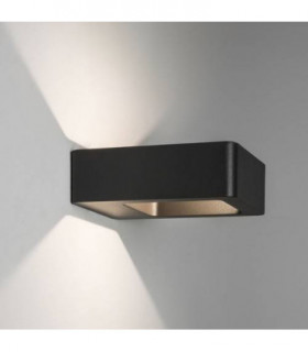 LED 1 Light Outdoor Up Down Wall Light Textured Black IP54
