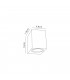 Rectangle Wall Down Lamp, 1 x GU10, IP54, Black, Silver