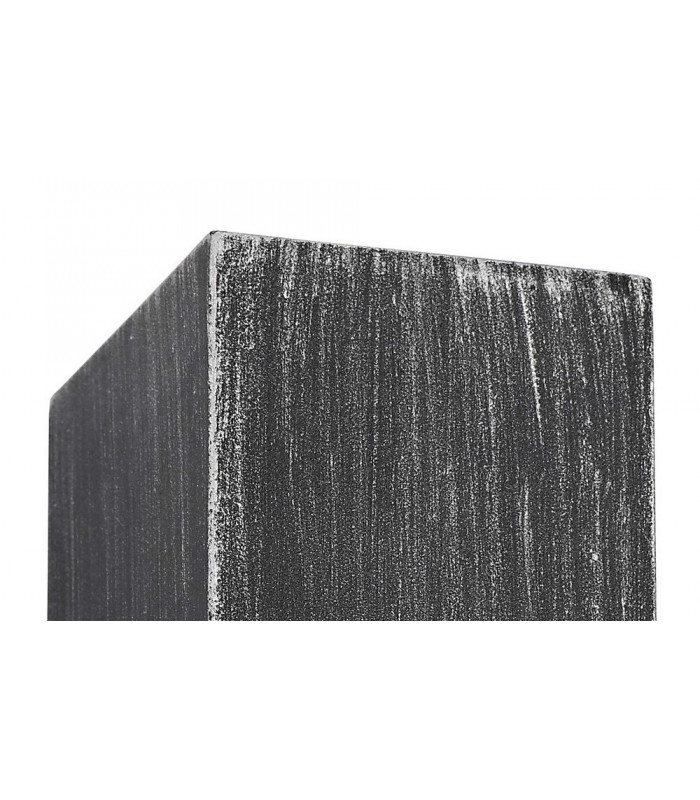 Rectangle Wall Down Lamp, 1 x GU10, IP54, Black, Silver