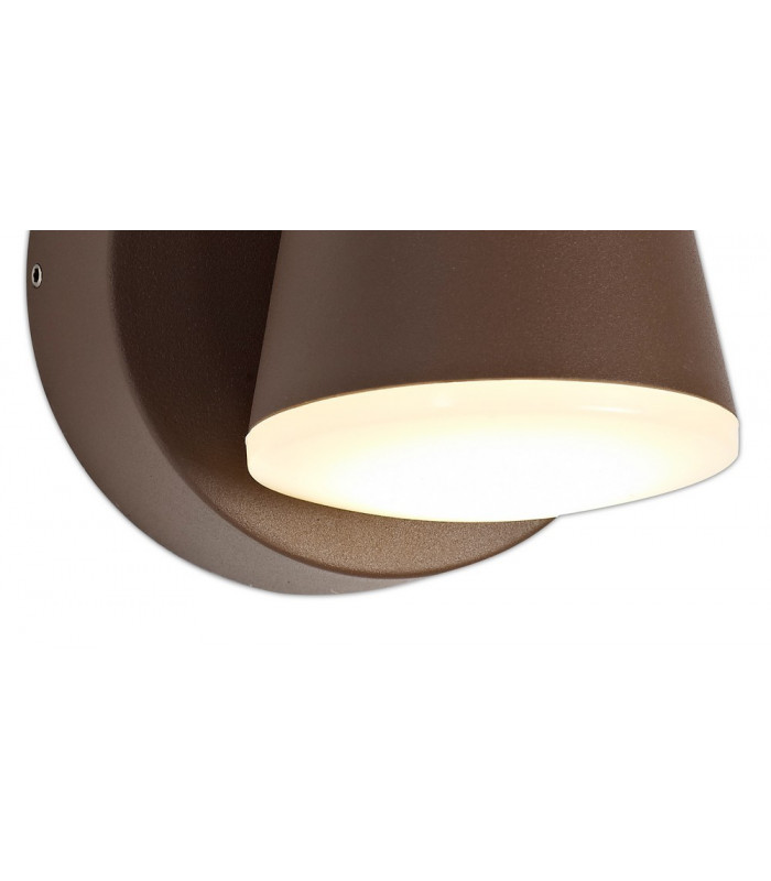 Wall Lamp, 2 x 6W LED, 3000K, 590lm, IP54, Dark Brown