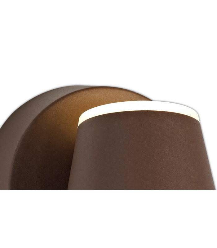 Wall Lamp, 2 x 6W LED, 3000K, 590lm, IP54, Dark Brown