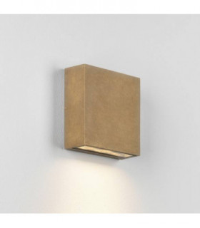 LED 1 Light Outdoor Coastal Wall Light Antique Brass IP54