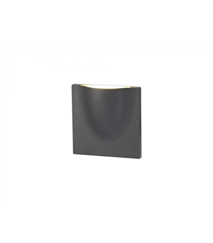 Wall Down Lamp, 1 x 6W LED, 3000K, 510lm, IP54, Anthracite
