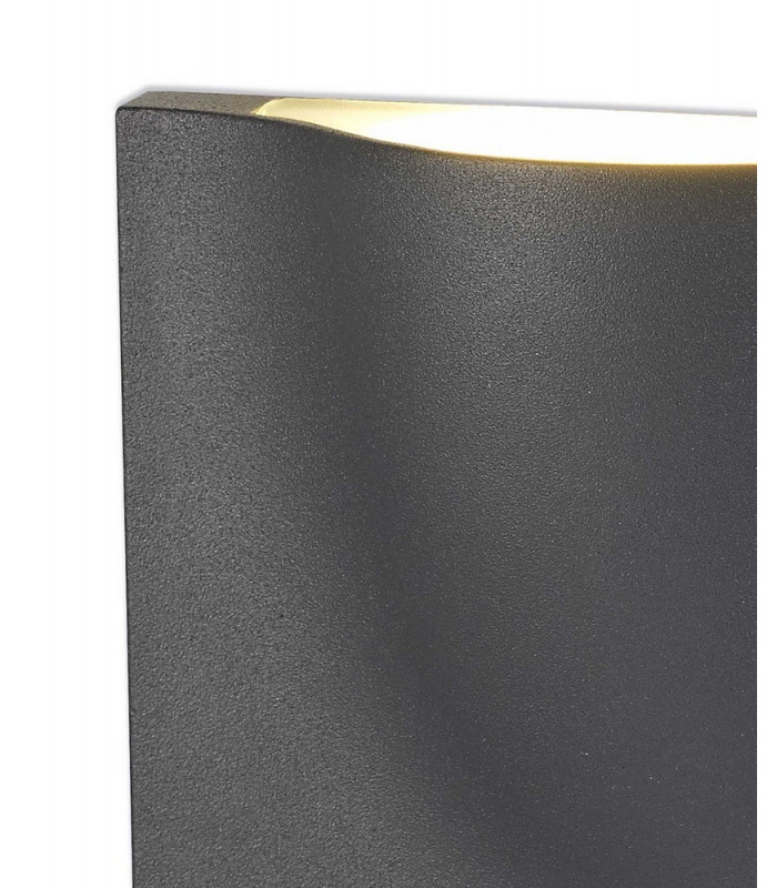 Wall Down Lamp, 1 x 6W LED, 3000K, 510lm, IP54, Anthracite