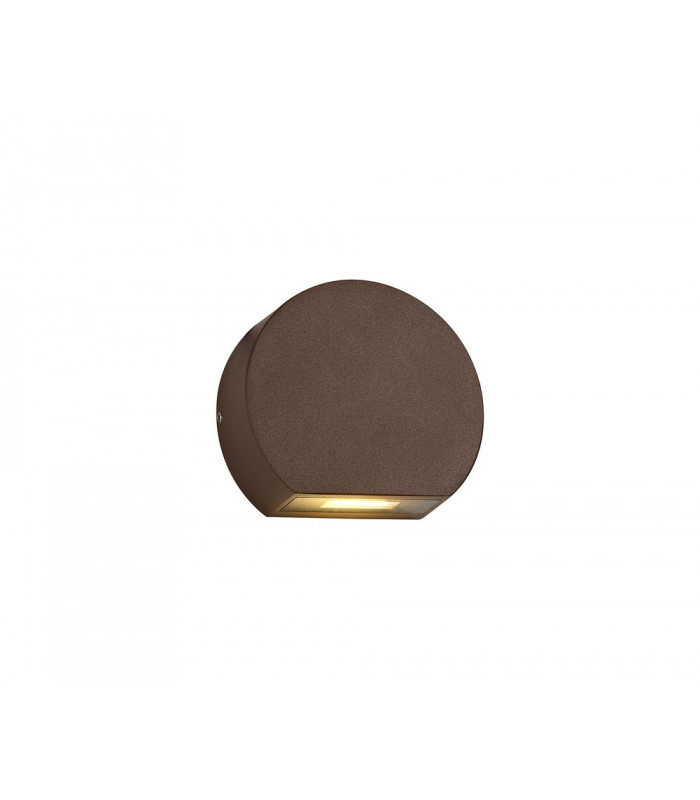 Wall Down Lamp, 1 x 3W LED, 3000K, 270lm, IP54, Dark Brown