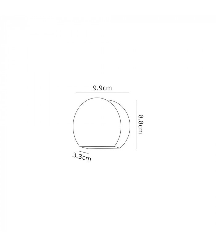 Wall Down Lamp, 1 x 3W LED, 3000K, 270lm, IP54, Dark Brown