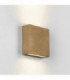 LED 1 Light Outdoor Coastal Up Down Wall Light Antique Brass IP54