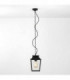 1 Light Outdoor Ceiling Pendant Light Textured Black, E27