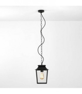 1 Light Outdoor Ceiling Pendant Light Textured Black, E27