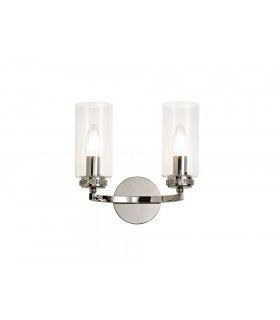 Wall Lamp Switched, 2 x E14, Polished Nickel