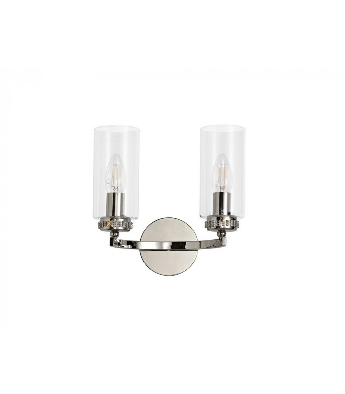 Wall Lamp Switched, 2 x E14, Polished Nickel