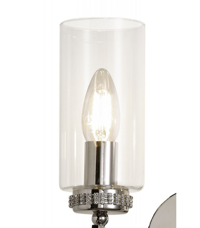 Wall Lamp Switched, 2 x E14, Polished Nickel