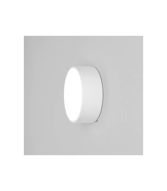 LED 1 Light Outdoor Small Flush Light Textured White IP65