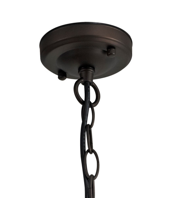 Ceiling Pendant, 1 x E27, Antique Bronze, Clear Glass, IP54