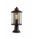 Pedestal Lamp, 1 x E27, Antique Bronze, Clear Glass, IP54