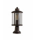 Pedestal Lamp, 1 x E27, Antique Bronze, Clear Glass, IP54