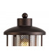 Pedestal Lamp, 1 x E27, Antique Bronze, Clear Glass, IP54