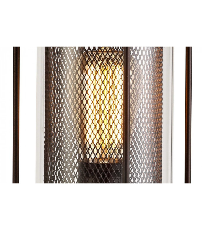 Pedestal Lamp, 1 x E27, Antique Bronze, Clear Glass, IP54