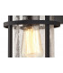 Wall Lamp, 1 x E27, Black, Clear Crackled Glass, IP54