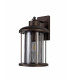 Extra Large Wall Lamp, 1 x E27, Antique Bronze, Clear Glass, IP54
