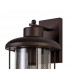 Extra Large Wall Lamp, 1 x E27, Antique Bronze, Clear Glass, IP54
