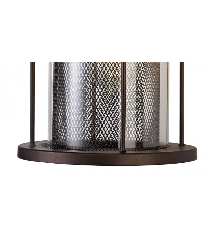 Extra Large Wall Lamp, 1 x E27, Antique Bronze, Clear Glass, IP54
