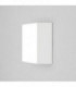 LED 1 Light Outdoor Square Small Flush Light Textured White IP65