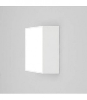 LED 1 Light Outdoor Square Small Flush Light Textured White IP65