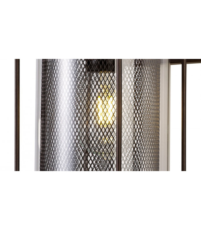Extra Large Wall Lamp, 1 x E27, Antique Bronze, Clear Glass, IP54