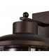Extra Large Wall Lamp, 1 x E27, Antique Bronze, Clear Glass, IP54